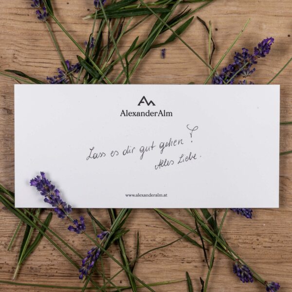 Compliment Card mit Platz für deine persönliche Widmung