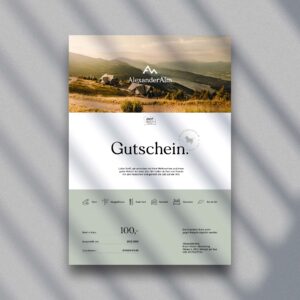 Wertgutschein Motiv Alm